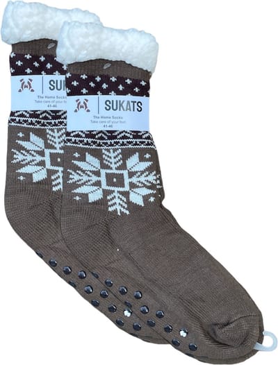 Sukats® Huissokken - Homesocks - Maat 41-46 - Antislip Sokken - Fluffy Sokken - Huissokken Heren - Slofsokken - Variant 116 - Meerdere Maten en Varianten - Verwarmde Sokken