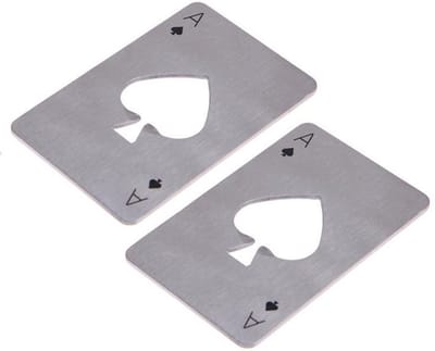Bier opener 1 stuk - Kaart - Schoppen A - Pokerkaart - Flesopener - Bieropener kaart Schoppen Aas - Stevige Bieropener In Kaartvorm - Flesopener - Opener - Poker