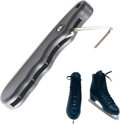 Schaatsspanner - Schoenhaak - Schoenen Passen - Compact Gereedschap - 9.1 x 3.6 cm - Zwart