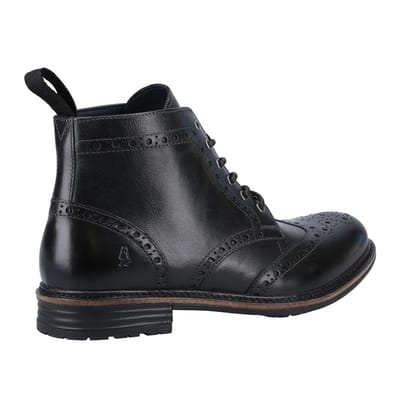 Hush Puppies Heren Joshua Leren Enkelboots (Zwart)