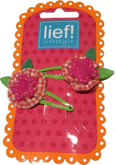 Bloemetjes haarspeldjes met sterretje Oranje/Roze - Lief Lifestyle