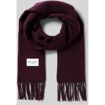 Marc O Polo Sjaal Scarf Woven Wool Long Fringes Een maat Set van 1
