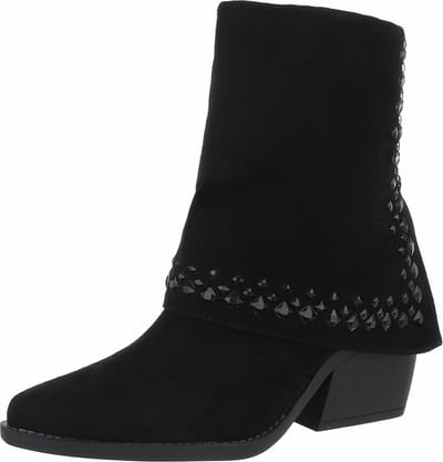 ZoeZo Design - cowboylaarzen - nieuwe collectie - kaplaarzen - enkellaarzen - western laarzen - suedine - met kap - met studs - studs in zwart - maat 36 - hakhoogte 6 cm