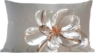 Sierkussens - Kussentjes Woonkamer - 60x40 cm - Bloem - Glazen - Doorzichtig