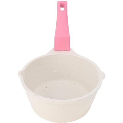 Kleine Hete Oliepan Maifan Steen Anti-aanbaklaag Verdieping Gemakkelijk Schoonmaken Boterwarmer Pot voor Thuis L(for 6.5-9kg) pink