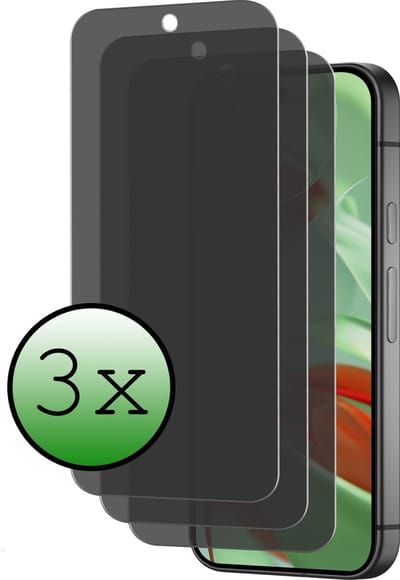 Screenprotector - 3 Stuks Geschikt voor Google Pixel 9 - Privacy Filter - Beschermglas - Gehard Glas - Tempered Glass - Screen Protector