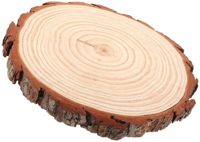 Houten Steentjes - Trittsteentjes Tuin - Tuinpad Aanleggen - Natuurlijke Antislip Textuur - 27 x 26 x 2 cm - Beige