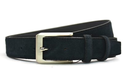 Zwarte suede riem YFA - suede pantalon riem zwart - 3,5 cm brede suede riem - riem zwart - Pantalon & Jeans Broekriem - Riemmaat 115cm - Totale lengte 130cm
