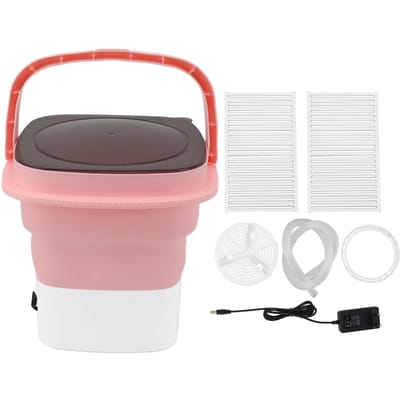 Draagbare Wasmachine Opvouwbare Mini Kleine Draagbare Wasmachine Wasmachine voor Appartement Was roze