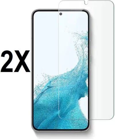 Screenz® - Screenprotector geschikt voor Samsung Galaxy S23 - Tempered glass Screen protector geschikt voor S23 - Beschermglas - Glasplaatje - Met opening voor camera - 2 stuks