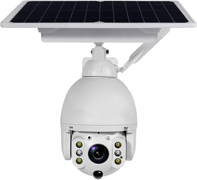 Zonne-energie Camera - Buitencamera PTZ - Huisbewaking Buiten - 4G Simkaart Connectie - 1080P Full HD - Zwart