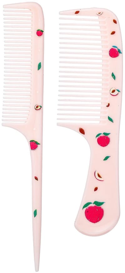 Dailygoods- Haarborstel Set 2 Stuks - Kinderkam - Dikke Tand Kam - Rattenstaartkam - Geschikt voor Alle Haartypes - Blauw - Haarkam