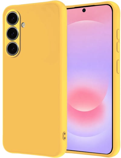 Hoesje - Geschikt voor Samsung Galaxy A37 - Sterk & Shockproof - Hoes Cover - Siliconen Case - Geel