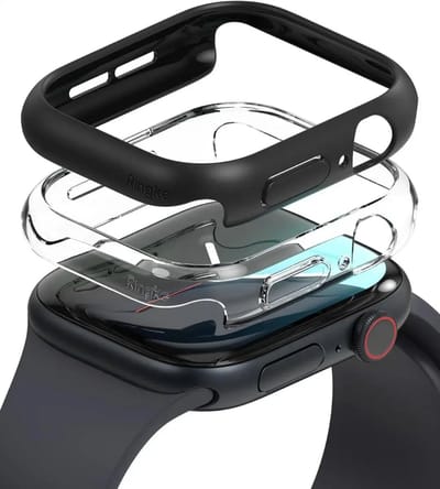 Ringke Slim Hoesje (2-Pack) Geschikt voor Apple Watch 11/10 series 42MM - Bumper Case - Lichtgewicht - Transparant & Matte Zwart