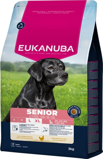 Eukanuba Hondenvoer Droog Life Care Dog Senior Large Kip - 3 x 3 kg - Voordeelverpakking