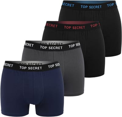 Top Secret Serie - Heren Boxershorts - Katoen - 4 Stuks - Maat M