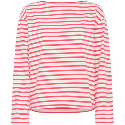 Dames lange mouwen bootneck T-shirt Ichi Mira 2