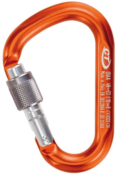 Climbing Technology Snappy Sg Geanodiseerd Karabijnhaak Oranje,Zilver