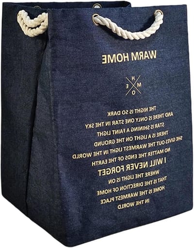 Waszakken Grote Capaciteit - Opbergzakken - Kleding Opbergen - Waterdicht Vouwbaar - 54 x 38.5 cm - Blauw