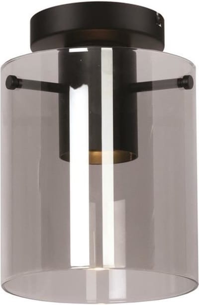 Interno Plafondlamp downlight zwart/smoke glas - Modern - Freelight - 2 jaar garantie