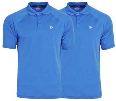 2-Pack Donnay - Sport polo (Björn) - Multi Sportpolo - Heren - True Blue (335)- maat S