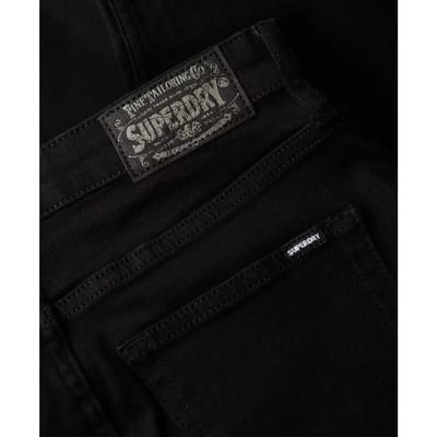 Superdry Organic Cotton Mid Rise Flare Jeans Black Grootte: 28/32