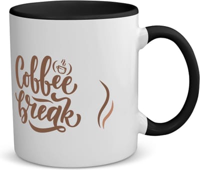 Akyol - coffee break koffiemok - theemok - zwart - Koffie - koffie drinkers/liefhebbers - verjaardagscadeau - cadeau - kado - geschenk - verjaardag - collega's - 350 ML inhoud