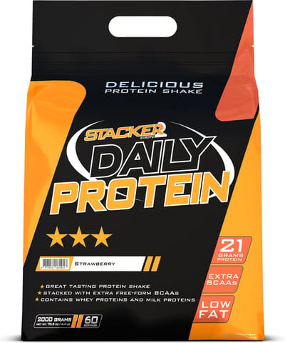 Stacker2 Daily Protein (2000g) Strawberry - Eiwitten - Eiwit Mix