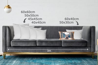 Sierkussens - Kussentjes Woonkamer - 50x30 cm - Doorkijk - Hert - Dieren - Winterlandschap - Sneeuw