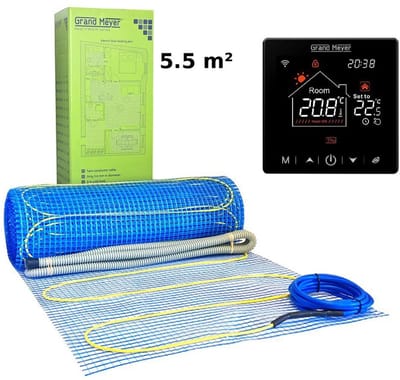 Elektrische vloerverwarmingsset 5,5 m², 170 W/m² + SN-20 Thermostaat, Grand Meyer