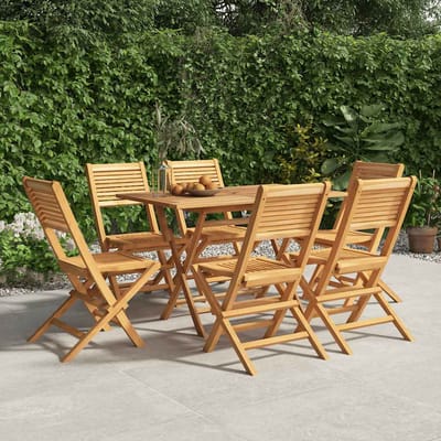 vidaXL - Klapstoelen - 6 - stuks - 47x62x90 - cm - Massief - teakhout
