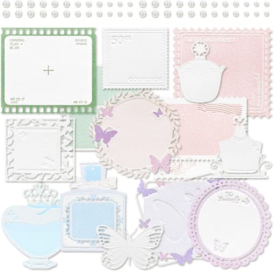 Dailygoods - 2 pakken vintage plakboek knipselpapier raamkozijn decoratief papier vlinderfles film decopapier voor kaarten maken doe-het-zelf fotoalbum notebook scrapbooking handgemaakte kunst en ambachten (Shine)