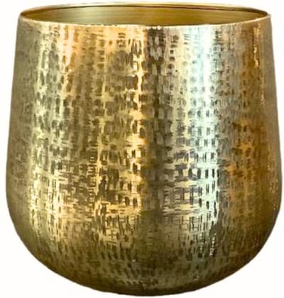 Bloempot Goud 24x22cm (metaal)