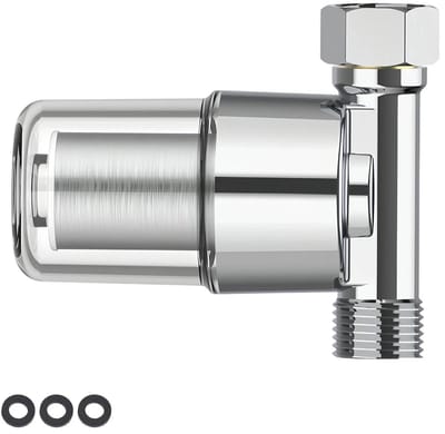 Dailygoods- Kalkfilter Roestvrijstalen Filter - Waterfilter Douche - Waterfilter Huisaansluiting - Voorkomt Kalkvorming - Nauwkeurig Filteren - Transparante Behuizing