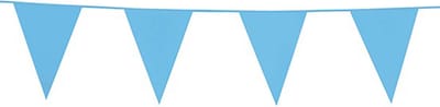 Vlaggenlijn Baby Blauw 10 meter - Verjaardag Feest Party Festival Poolparty Decoratie