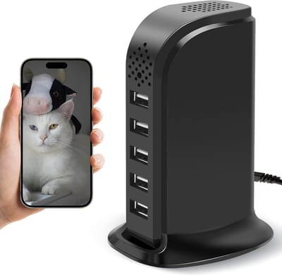 Mini Wifi Camera - Beveiligingscamera Huisdiermonitor - Thuisbewaking - Bewegingsdetectie Meldingen - 41x41x105 mm - Zwart