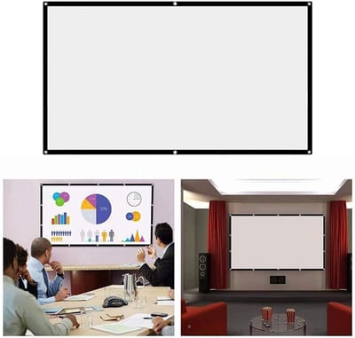 Projectiescherm Set - Opvouwbaar Doek - Home Cinema - HD Kwaliteit - 72 inch - Wit