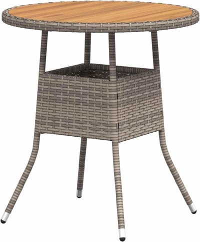 Tuin Eettafel - Buitenmeubel - Genieten Buiten - Massief Hout - Diameter 70cm - Grijs