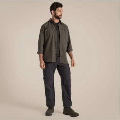 Craghoppers NosiLife Convertible Cargo Broek III Heren (Maat - 34, Kleur - Black Pepper)