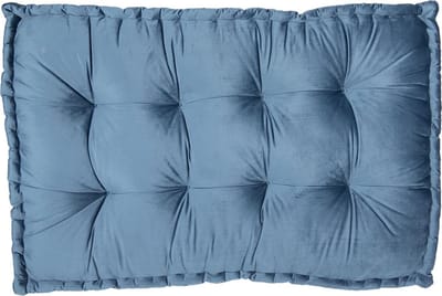 Clayre & Eef Palletkussen Foam 80*120*12 cm Blauw Polyester Rechthoek Loungekussens Matraskussen Tuinkussens