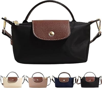 ECTEATOY® Zwarte Dames Handtas - Mini Schoudertas en Crossbody - Compact Ontwerp voor Telefoon en Essentiële Spullen