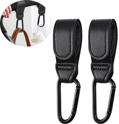 2 stuks Kinderwagen tassenhaakjes - Buggy Tassenhaak - Kinderwagen Tassenhaak - tassenhaak - Buggy haakjes - Tassenhaak Universeel - ophanghaak - Zwart
