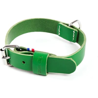 Bicolore leren hondenhalsband Martin Sellier 499