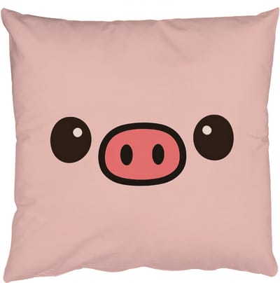 Sierkussens - Kussentjes Woonkamer - 50x50 cm - Varken - Roze - Minimalistisch