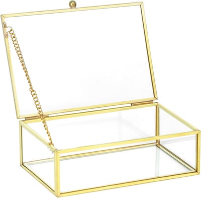 Sieradenopbergdoos met deksel, Vintage gouden design, 15x10x5cm, Perfect voor sieraden en accessoires