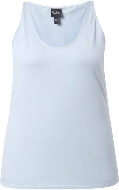 Ulla Popken - Dames - Ondertopje Slim ronde hals mouwloos - Lichtblauw - Maat 58+