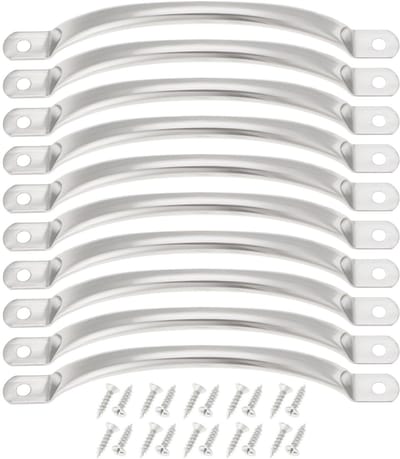 Dailygoods- Deurhandgrepen 10x Roestvrij Staal 145mm - Duurzaam - Lichtgewicht - Eenvoudig te installeren - Voor Kast/Lade - Inclusief 20 Schroeven - Meubelgrepen