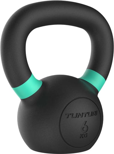 Tunturi Platinum Cast Iron Kettlebell - 6kg - Incl. gratis fitness app