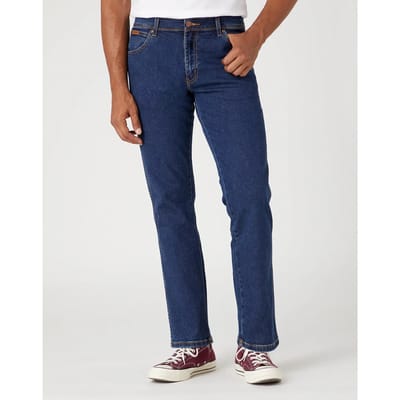 Wrangler - TEXAS Stretch - Heren Regular-fit Jeans - Darkstone
