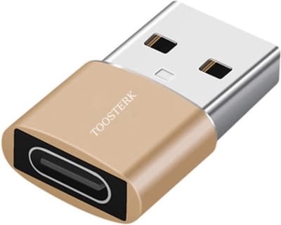 Toosterk USB Type-C Adapter - USB 3.1 Type C Vrouwelijke Converter naar USB 3.0 Type A Male. Ondersteunt gegevensoverdracht met hoge snelheid en opladen | Goud
